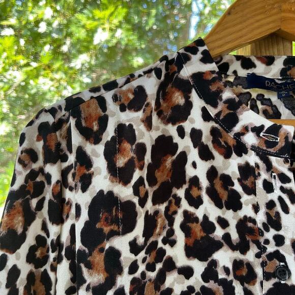 Rachel Roy Women's Cropped Animal Print Lightweight Jacket Size M. NEW - Picture 4 of 8